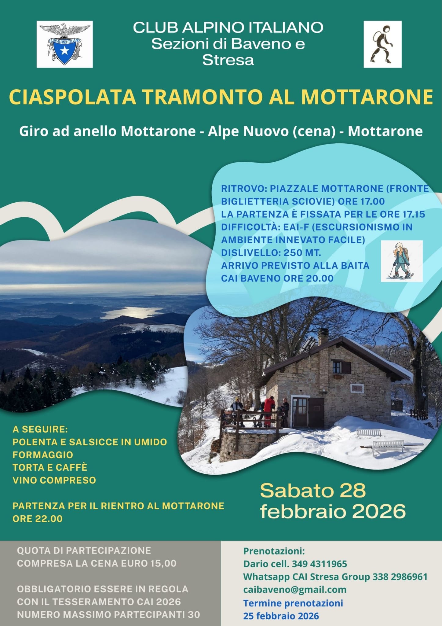 Ciaspolata notturna Mottarone